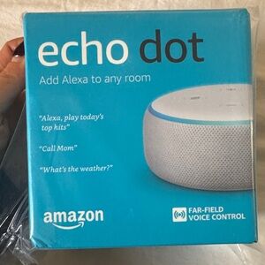Amazon Echo Dot in Blue and White, Brand new never opened